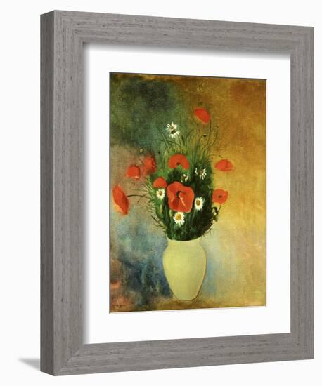 Poppies and Daisies-Odilon Redon-Framed Giclee Print