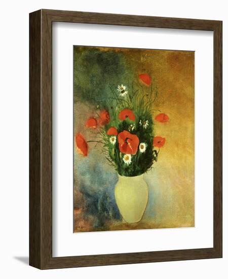 Poppies and Daisies-Odilon Redon-Framed Giclee Print