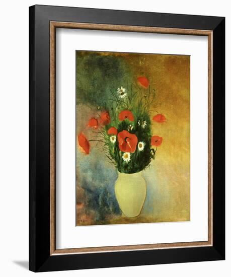 Poppies and Daisies-Odilon Redon-Framed Giclee Print