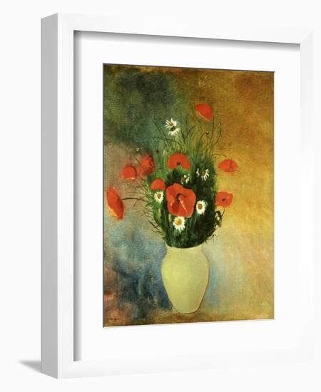 Poppies and Daisies-Odilon Redon-Framed Giclee Print