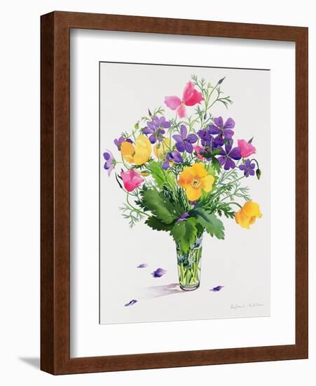 Poppies and Geraniums-Christopher Ryland-Framed Giclee Print