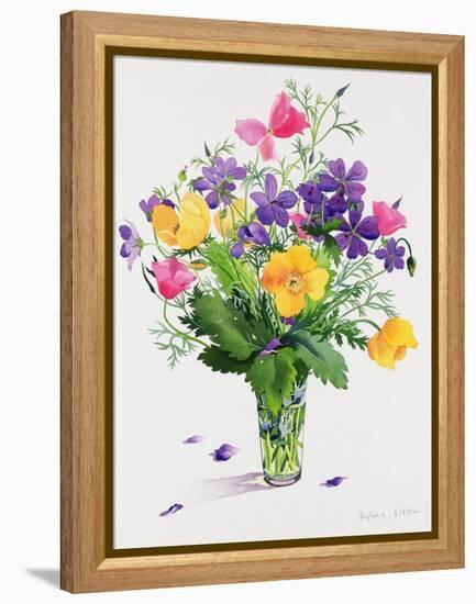 Poppies and Geraniums-Christopher Ryland-Framed Premier Image Canvas