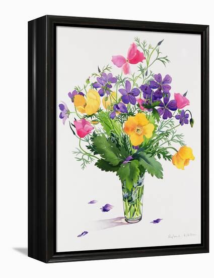 Poppies and Geraniums-Christopher Ryland-Framed Premier Image Canvas