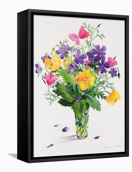 Poppies and Geraniums-Christopher Ryland-Framed Premier Image Canvas