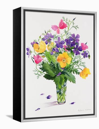 Poppies and Geraniums-Christopher Ryland-Framed Premier Image Canvas