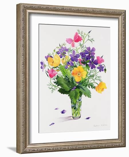 Poppies and Geraniums-Christopher Ryland-Framed Giclee Print