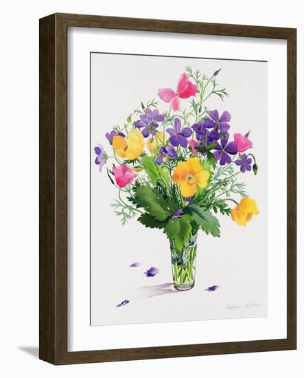 Poppies and Geraniums-Christopher Ryland-Framed Giclee Print