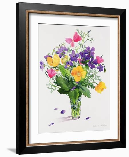 Poppies and Geraniums-Christopher Ryland-Framed Giclee Print