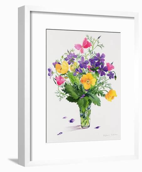 Poppies and Geraniums-Christopher Ryland-Framed Premium Giclee Print