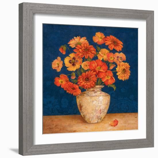 Poppies and Indigo II-Pamela Gladding-Framed Art Print