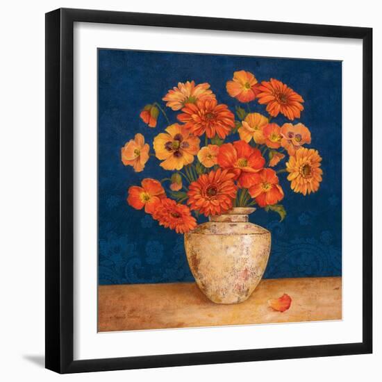 Poppies and Indigo II-Pamela Gladding-Framed Art Print