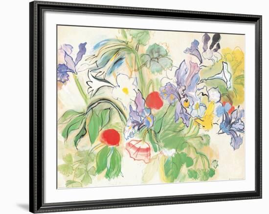 Poppies and Iris-Raoul Dufy-Framed Art Print