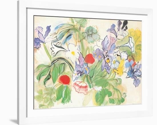 Poppies and Iris-Raoul Dufy-Framed Art Print