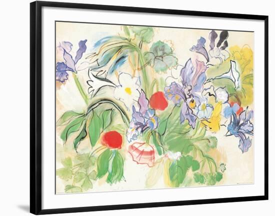 Poppies and Iris-Raoul Dufy-Framed Art Print