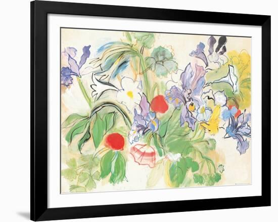 Poppies and Iris-Raoul Dufy-Framed Art Print