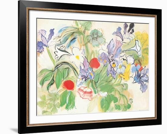 Poppies and Iris-Raoul Dufy-Framed Art Print