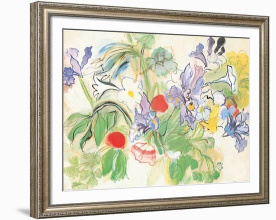 Poppies and Iris-Raoul Dufy-Framed Art Print