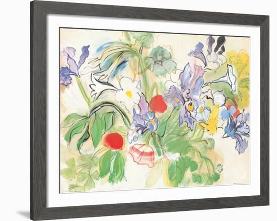 Poppies and Iris-Raoul Dufy-Framed Art Print