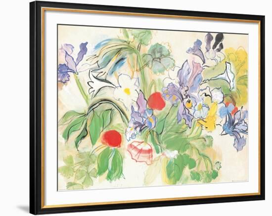 Poppies and Iris-Raoul Dufy-Framed Art Print