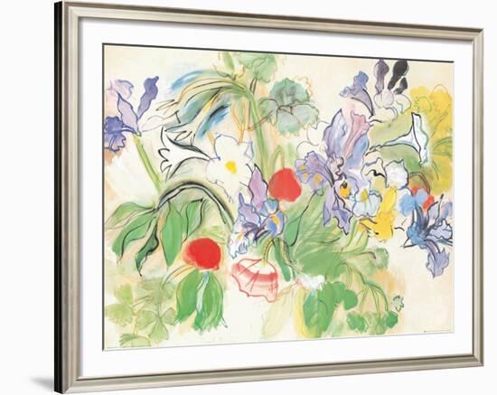 Poppies and Iris-Raoul Dufy-Framed Art Print