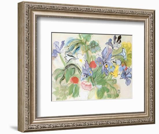 Poppies and Iris-Raoul Dufy-Framed Art Print