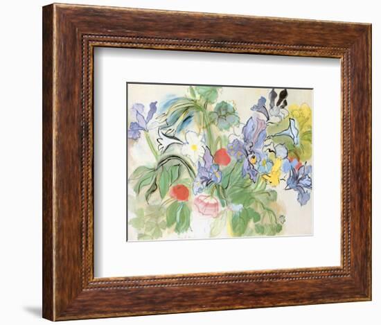 Poppies and Iris-Raoul Dufy-Framed Art Print