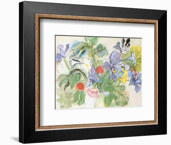 Poppies and Iris-Raoul Dufy-Framed Art Print