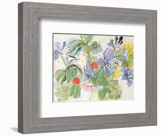 Poppies and Iris-Raoul Dufy-Framed Art Print