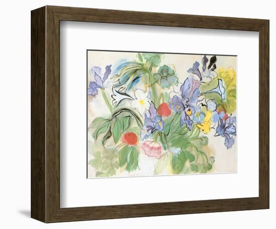 Poppies and Iris-Raoul Dufy-Framed Art Print