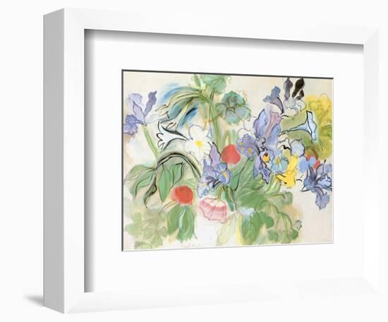 Poppies and Iris-Raoul Dufy-Framed Art Print