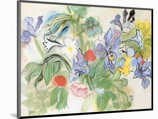 Poppies and Iris-Raoul Dufy-Mounted Art Print