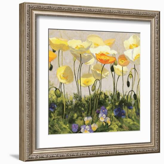 Poppies and Pansies II-null-Framed Art Print