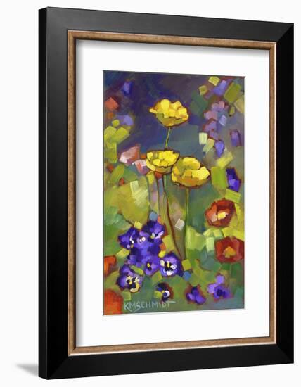 Poppies and Pansies-Karen Mathison Schmidt-Framed Art Print