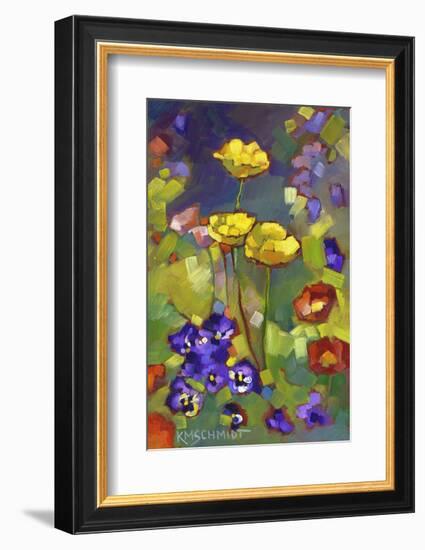 Poppies and Pansies-Karen Mathison Schmidt-Framed Art Print