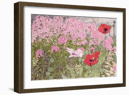 Poppies and Phlox-Linda Benton-Framed Giclee Print