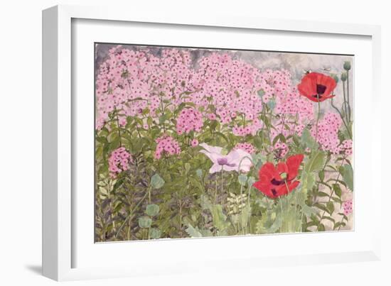 Poppies and Phlox-Linda Benton-Framed Giclee Print