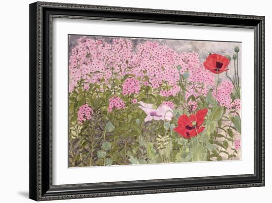 Poppies and Phlox-Linda Benton-Framed Giclee Print