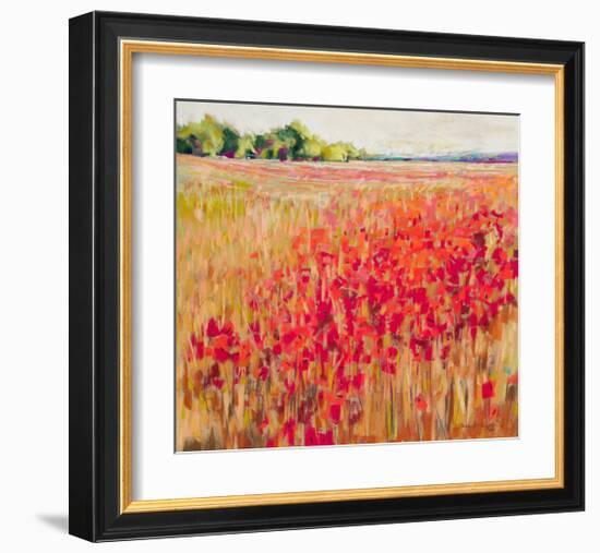 Poppies And Trees VIII-null-Framed Art Print