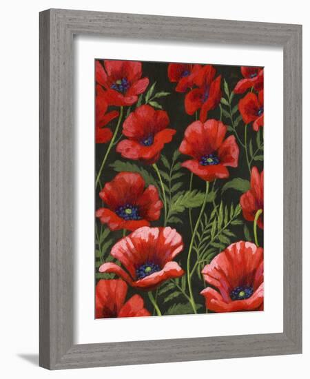 Poppies at Midnight I-Grace Popp-Framed Art Print