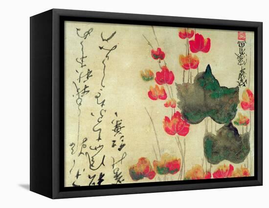 Poppies (Autumn Ivy)-Japanese School-Framed Premier Image Canvas