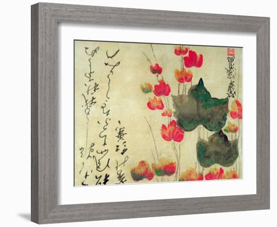 Poppies (Autumn Ivy)-Japanese School-Framed Giclee Print