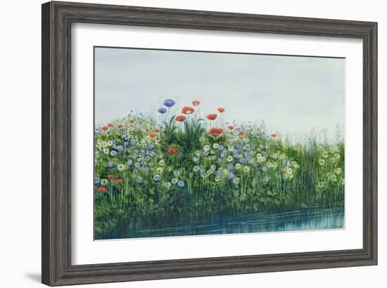 Poppies by a Stream-Andrew Nicholl-Framed Giclee Print