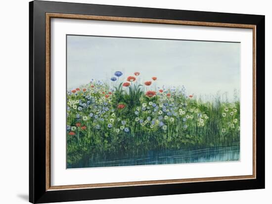 Poppies by a Stream-Andrew Nicholl-Framed Giclee Print