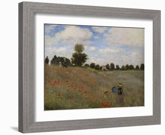 Poppies, c.1873-Claude Monet-Framed Giclee Print