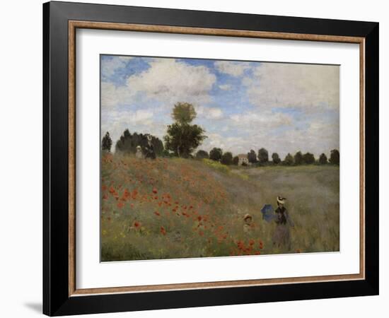 Poppies, c.1873-Claude Monet-Framed Giclee Print