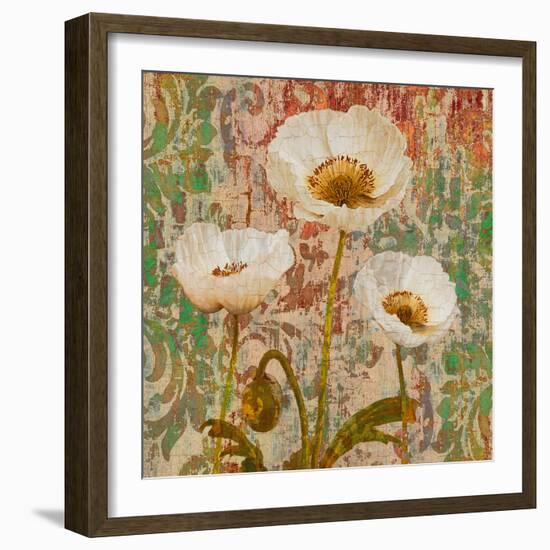 Poppies Crackle-Tania Bello-Framed Giclee Print