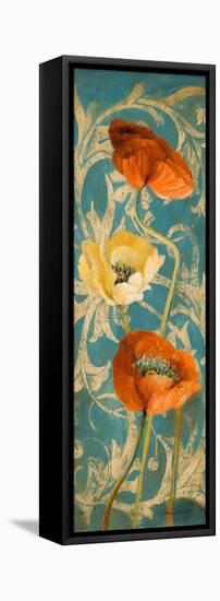 Poppies de Bleu I-Lanie Loreth-Framed Stretched Canvas