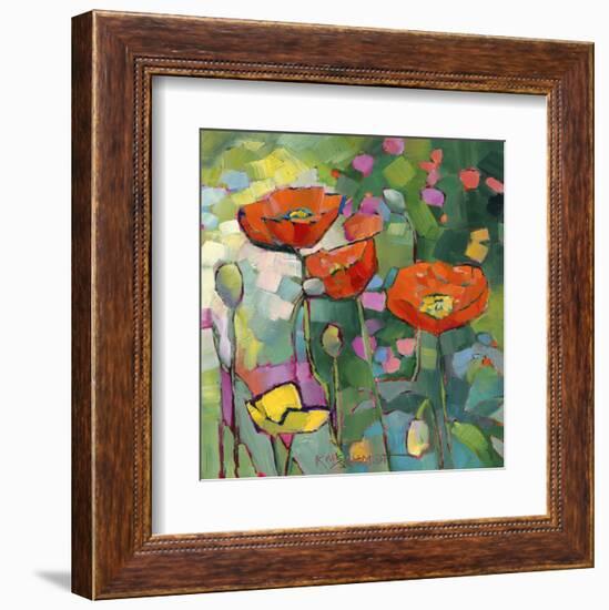 Poppies Galore-Karen Mathison Schmidt-Framed Art Print