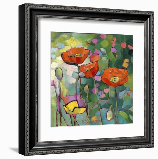 Poppies Galore-Karen Mathison Schmidt-Framed Art Print