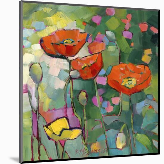 Poppies Galore-Karen Mathison Schmidt-Mounted Art Print
